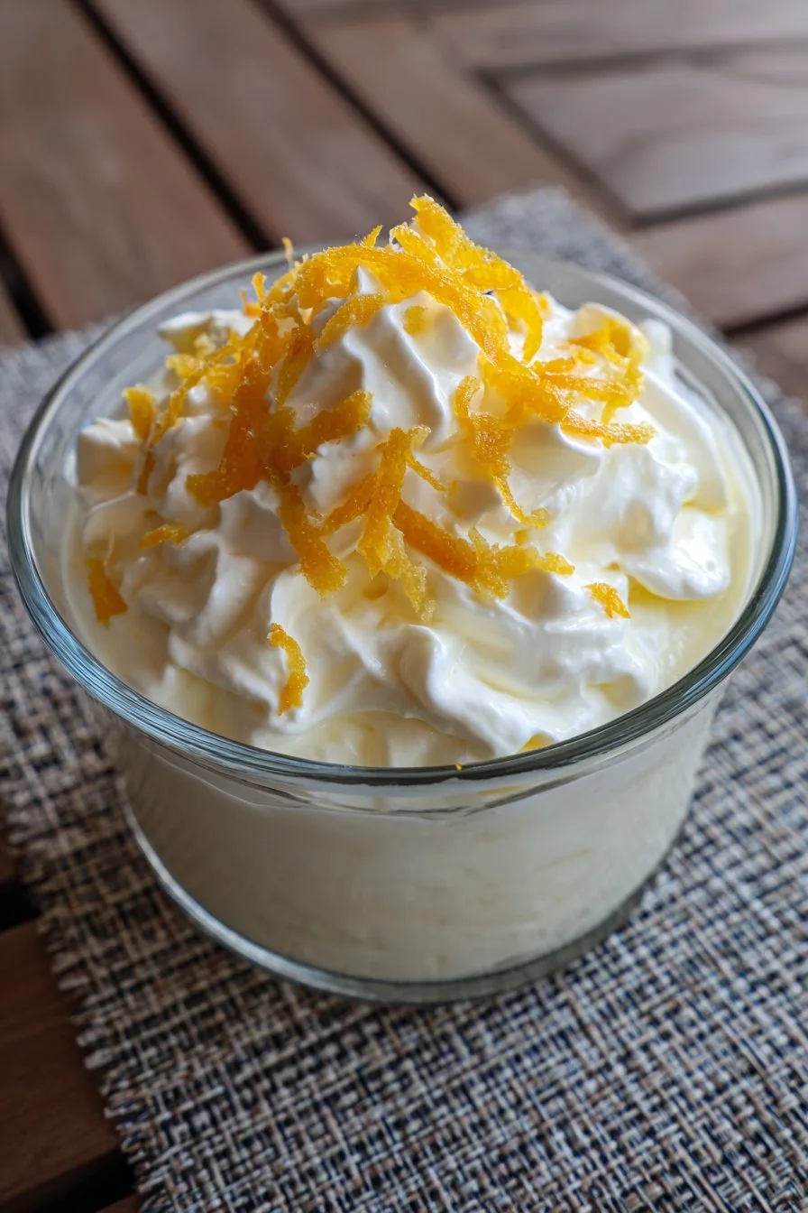 Griechischer Joghurt und Orange Fluff