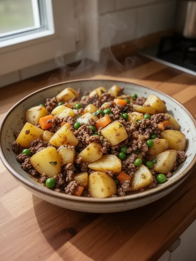 Hackfleisch mit Kartoffeln