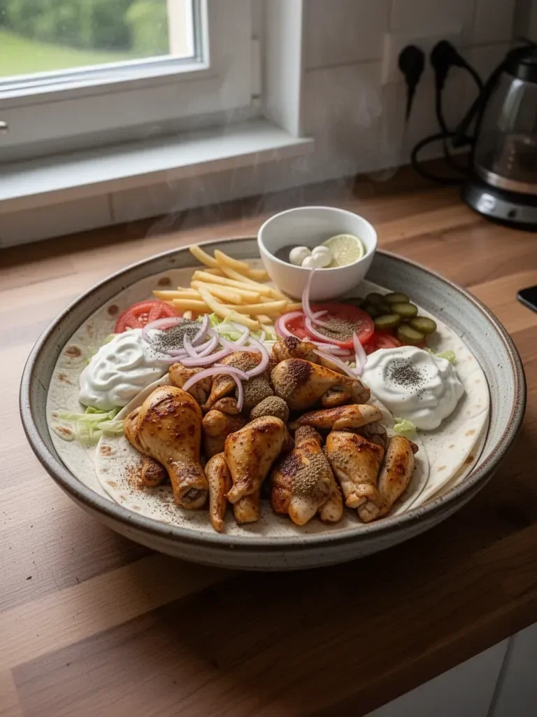 Hähnchen-Shawarma-Wrap