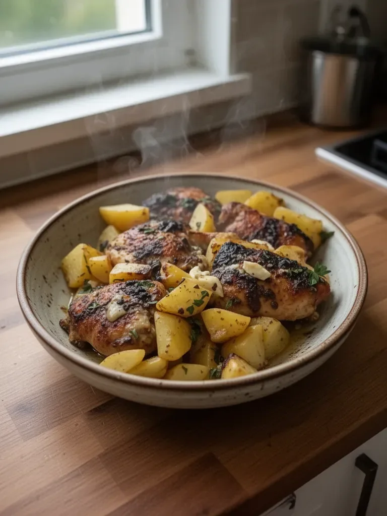 Hähnchen und Griechische Kartoffeln