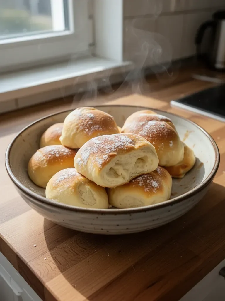 Hausgemachte Quarkrollen