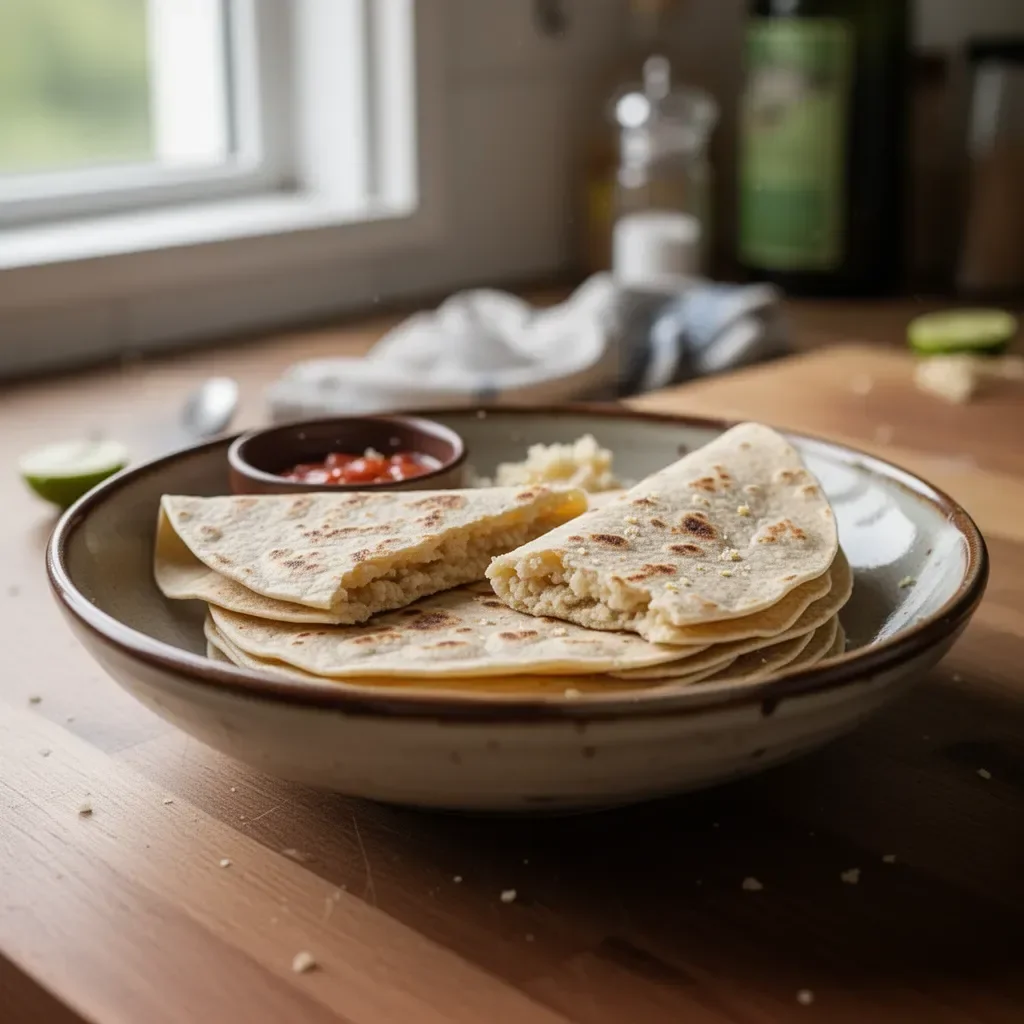 Hausgemachte Weizentortillas frisch zubereitet für leckere Mahlzeiten.