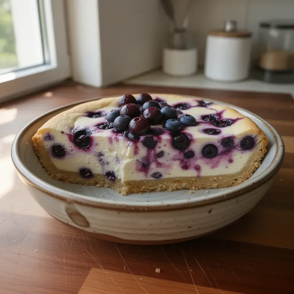 Leckerer Käsekuchen mit Heidelbeeren ohne Backen, perfekt für jeden Anlass.