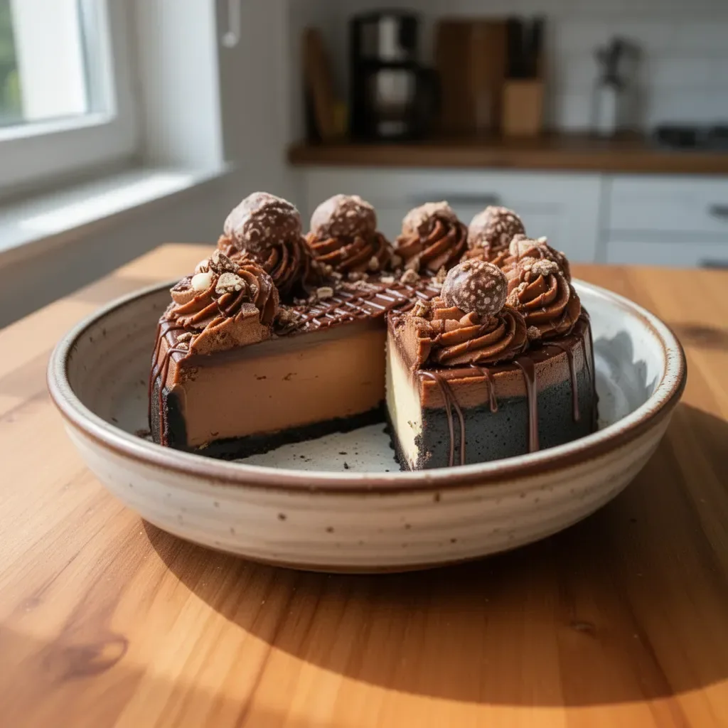 Käsekuchen mit Nutella, ein verführerisches Dessert mit cremiger Füllung