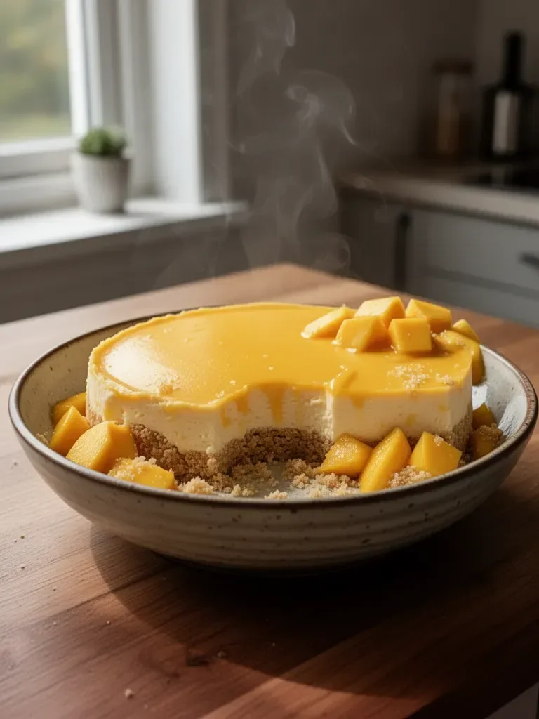 Mango-Cheesecake ohne Backen