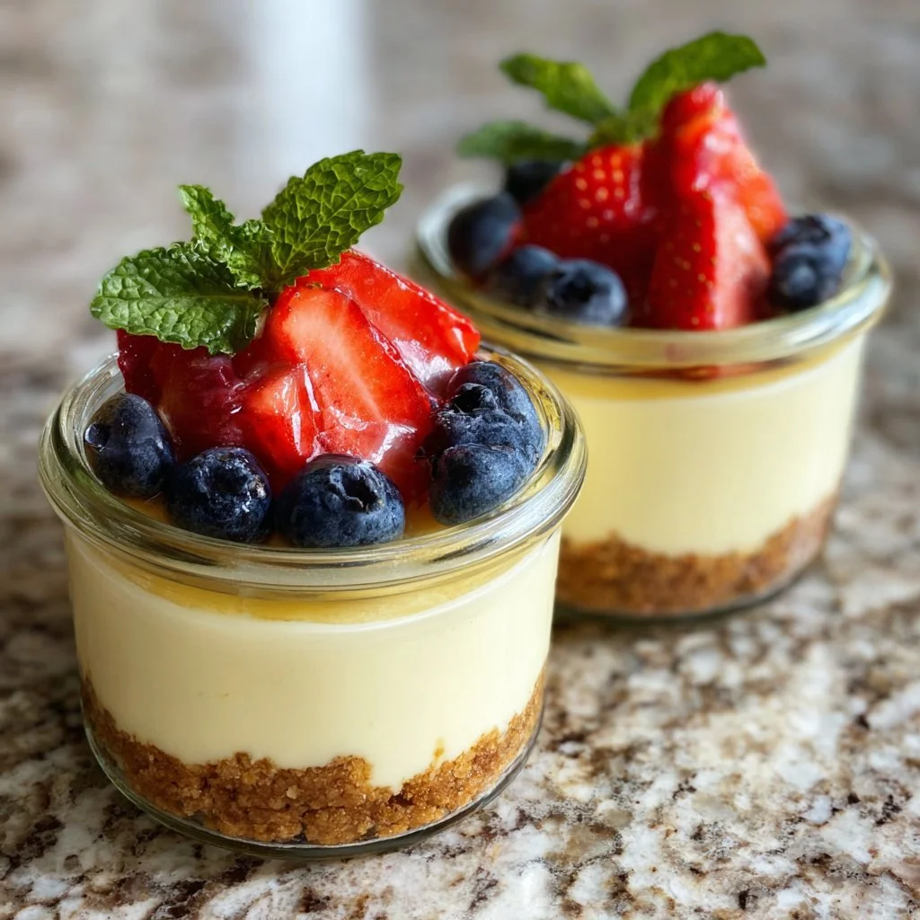 Proteinreicher Käsekuchen im Glas, perfekt für gesundes Naschen und Fitnesstraining.
