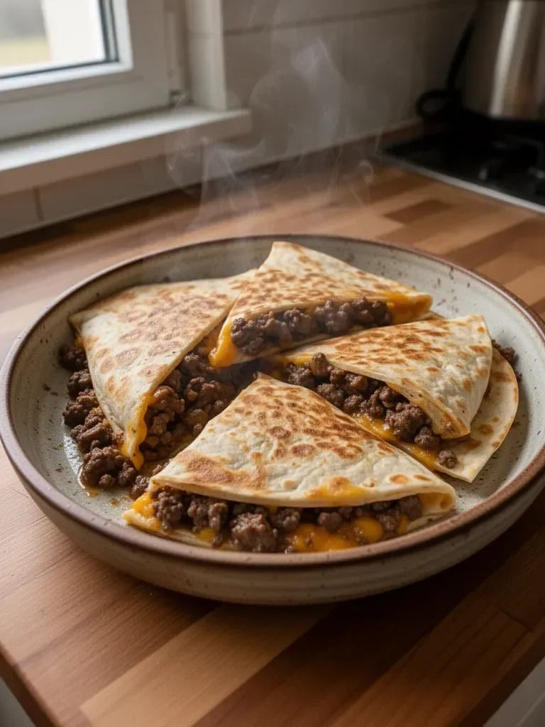 Quesadilla mit Rindfleisch im Taco Bell Stil