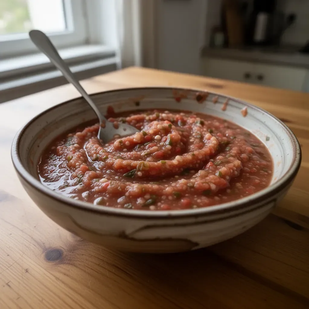 Schüssel mit frischer Salsa für Burritos