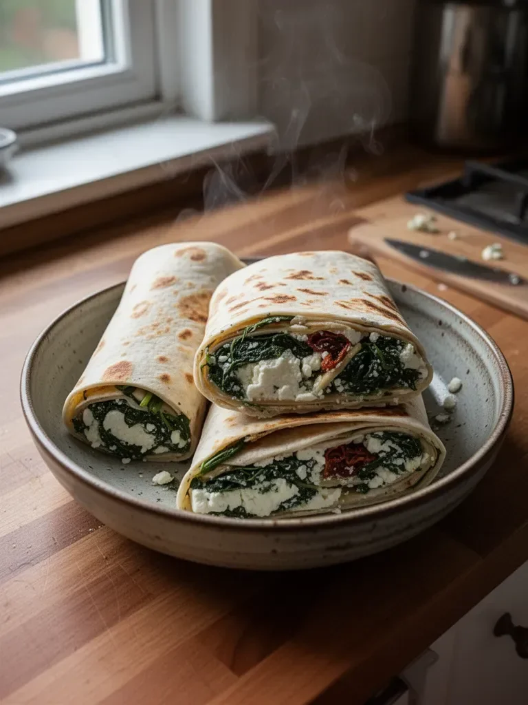Spinat-Feta-Wraps