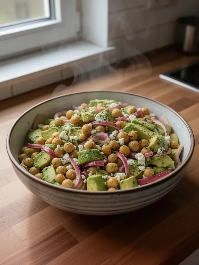 Avocado- und Kichererbsensalat