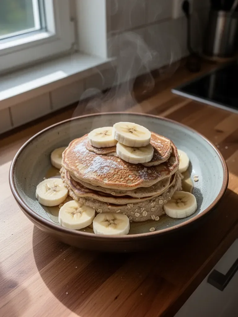 Bananen-Oatmeal-Pfannkuchen
