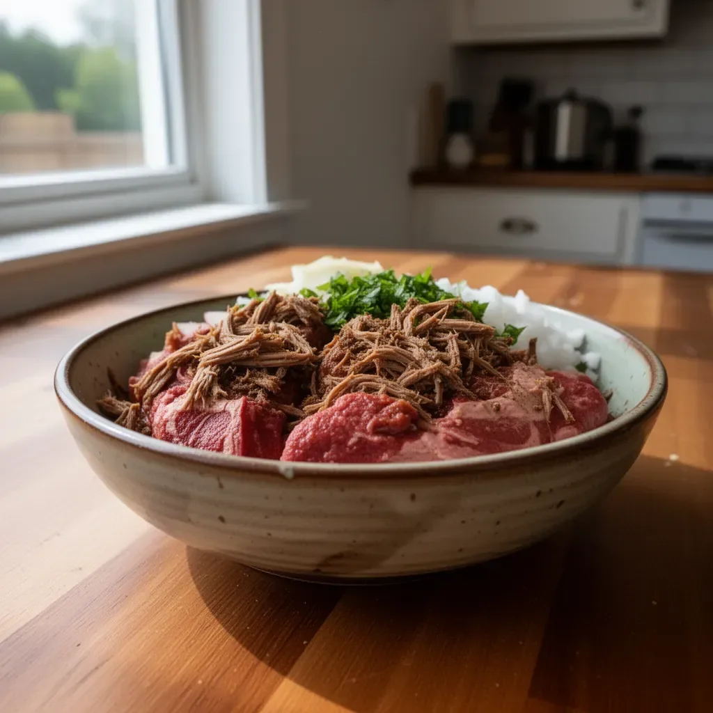 Köstliche Barbacoa-Tacos mit zartem Rindfleisch und frischen Zutaten