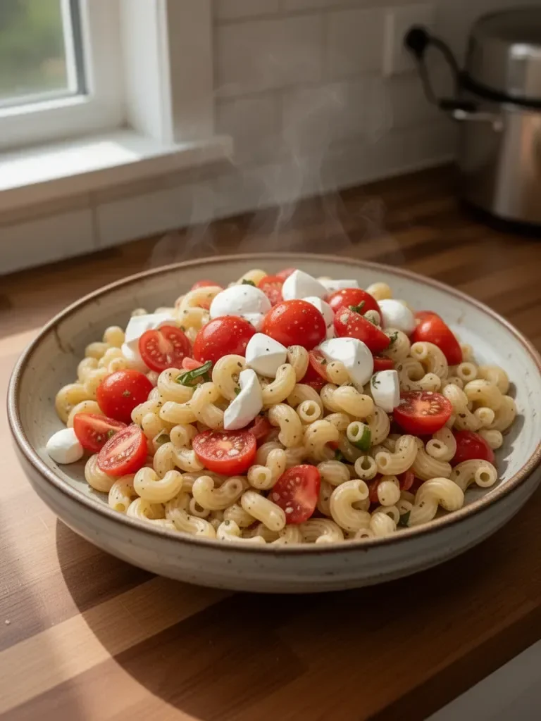 Caprese-Pastasalat