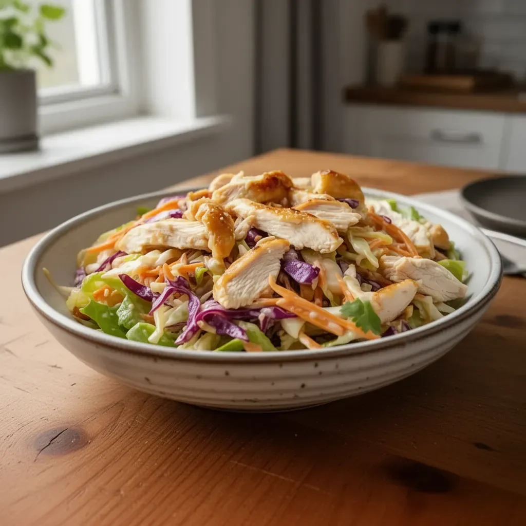 Schmackhafter Chinakohlsalat mit Hähnchen für eine gesunde Mahlzeit