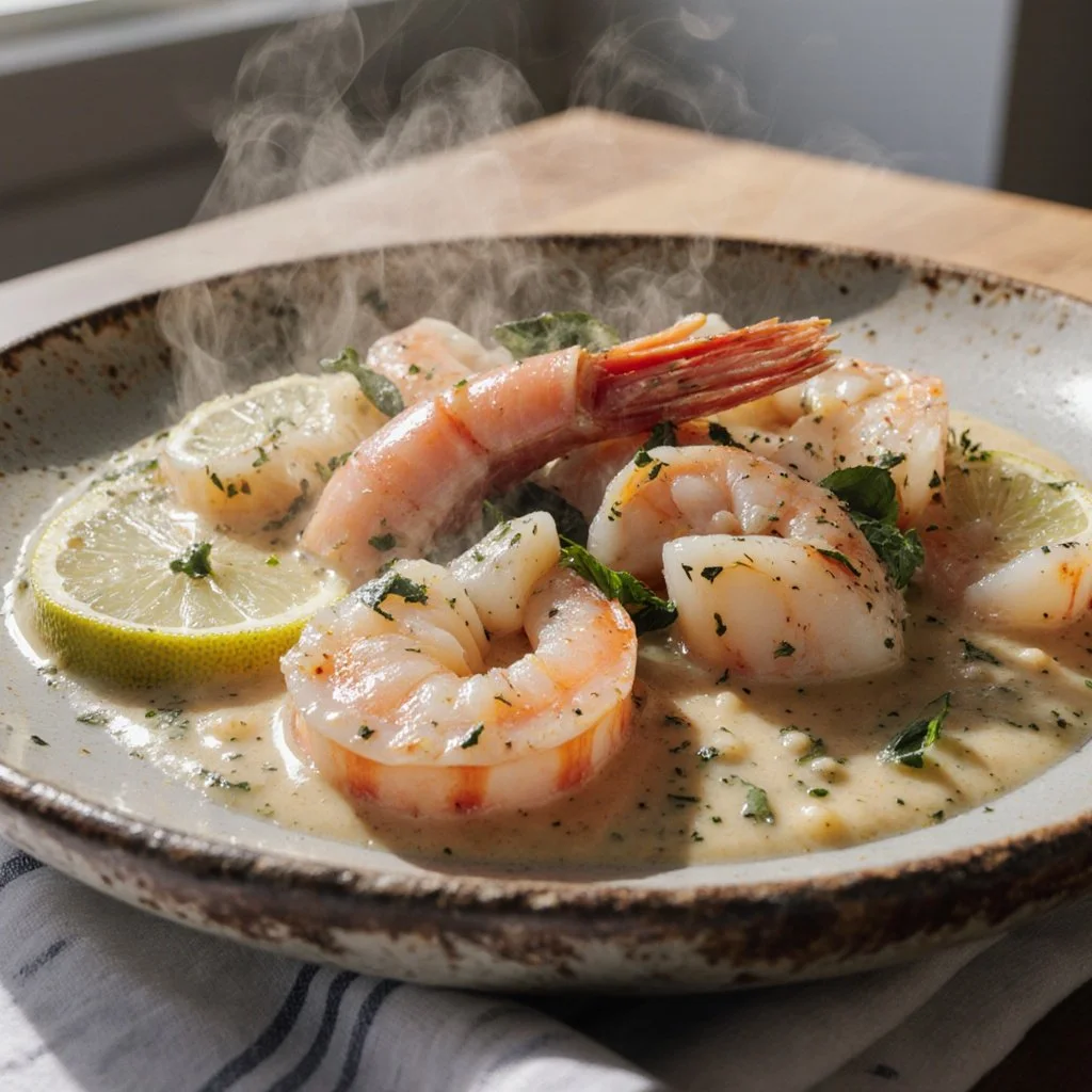 Cremige Limonen-Piccata mit Kapern und Lachs