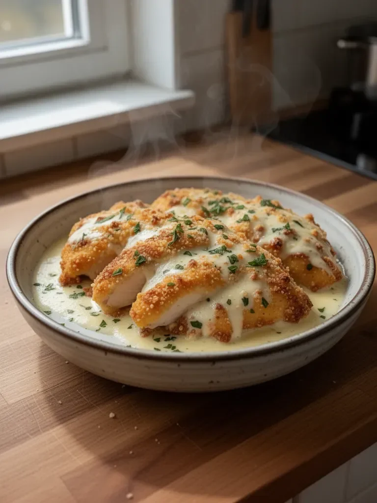 Cremiger Parmesan-Hühnchen