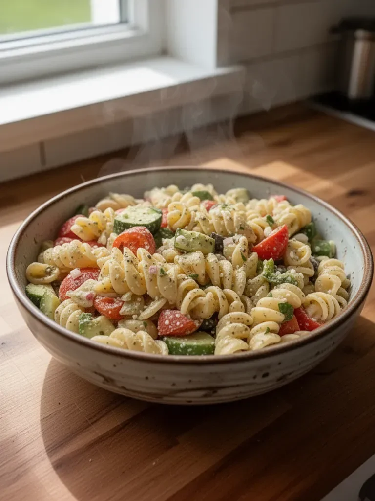 Der Beste Nudel-Salat mit Italienischem Dressing