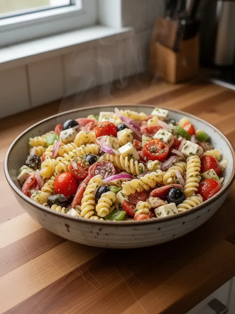 Einfache italienische Nudelsalat