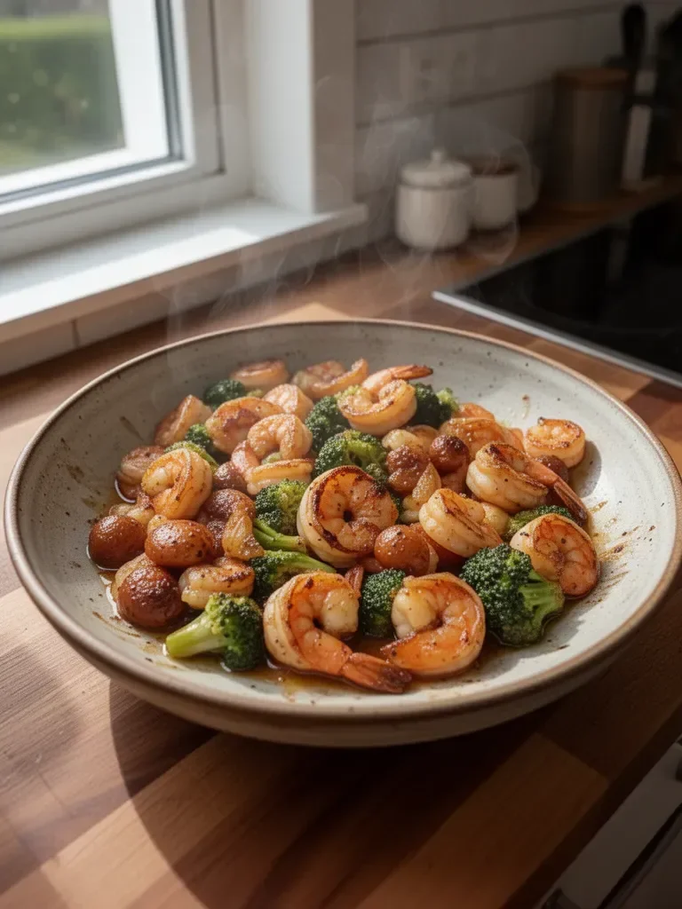 Garnelen mit Honig und Knoblauch