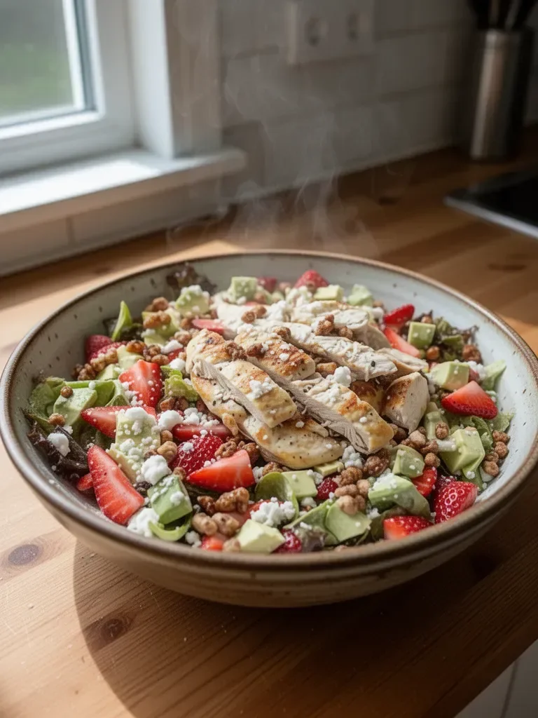 Hähnchensalat mit Erdbeeren