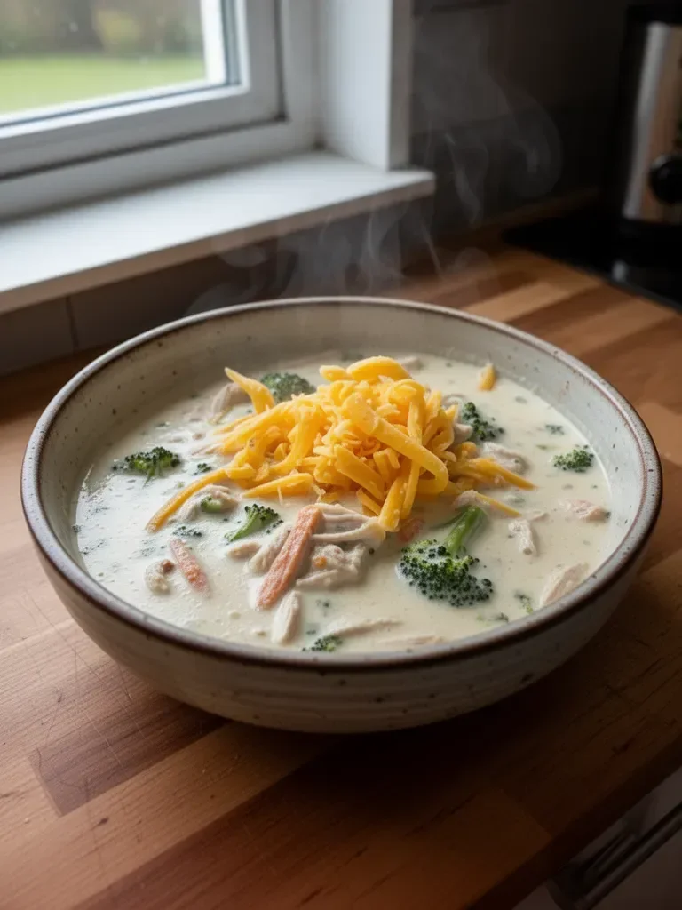 Hühnchencreme mit Brokkoli und Käse