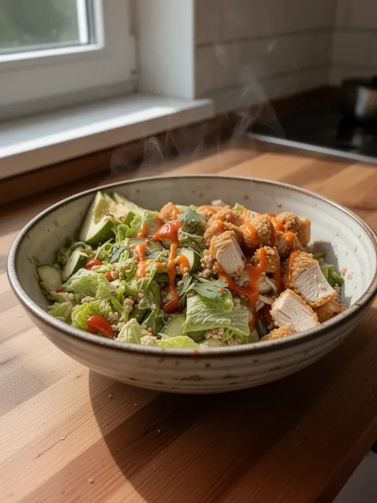 Hühnchensalat mit Buffalo-Sauce