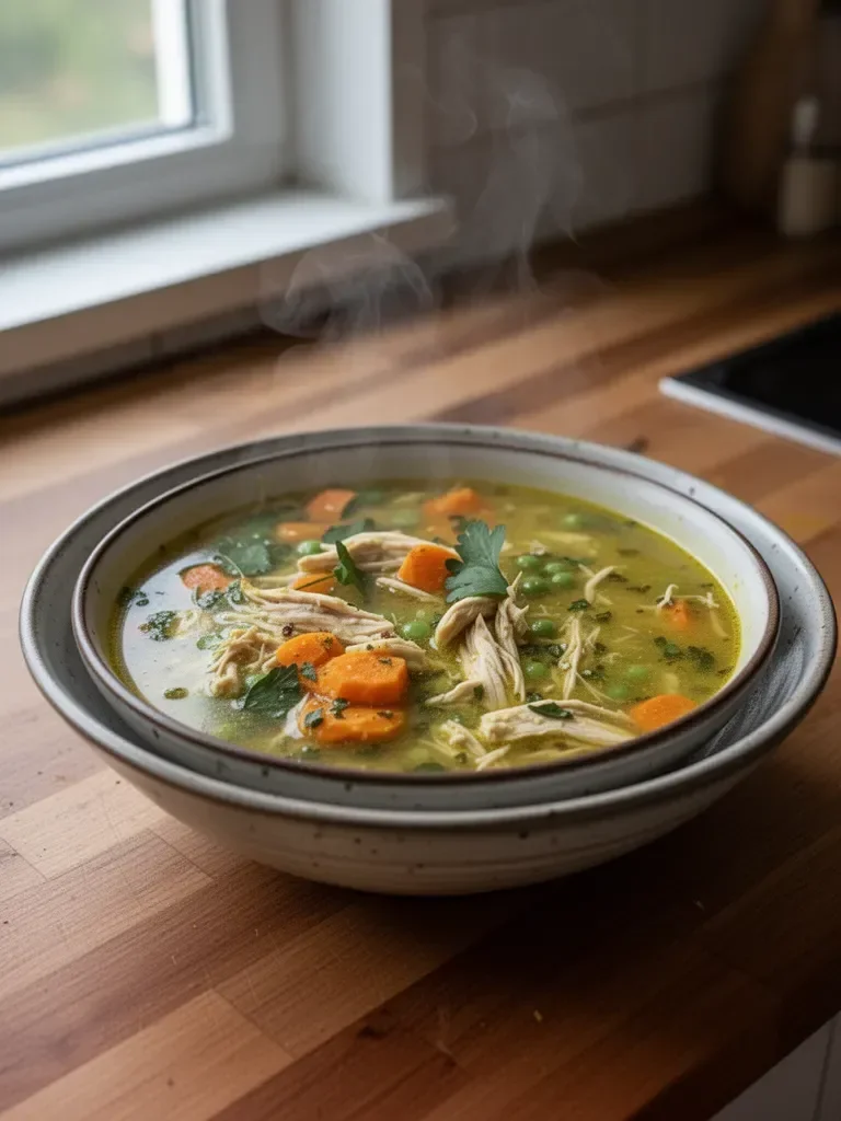 Hühnersuppe mit entzündungshemmendem Kurkuma