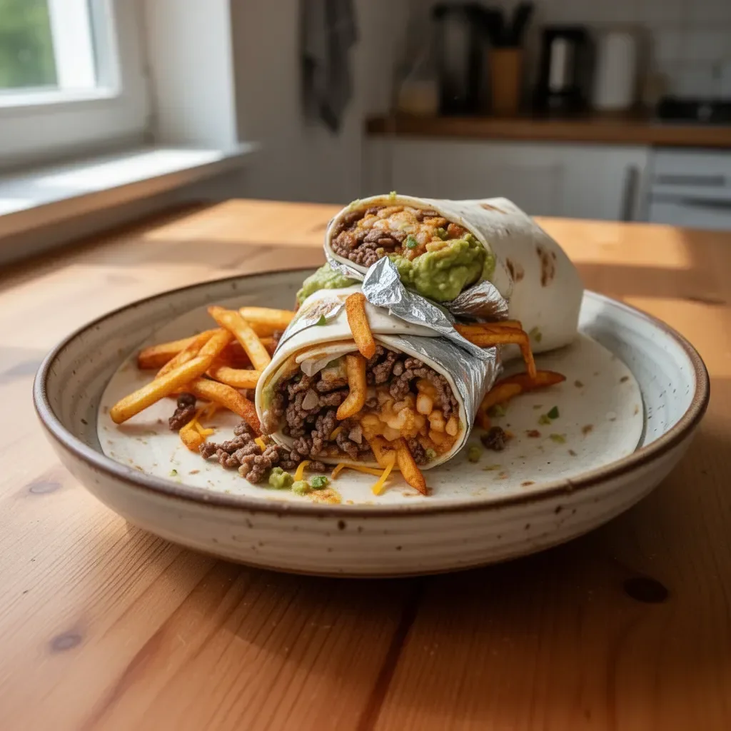 Kalifornischer Burrito mit frischen Zutaten und herzhaftem Geschmack