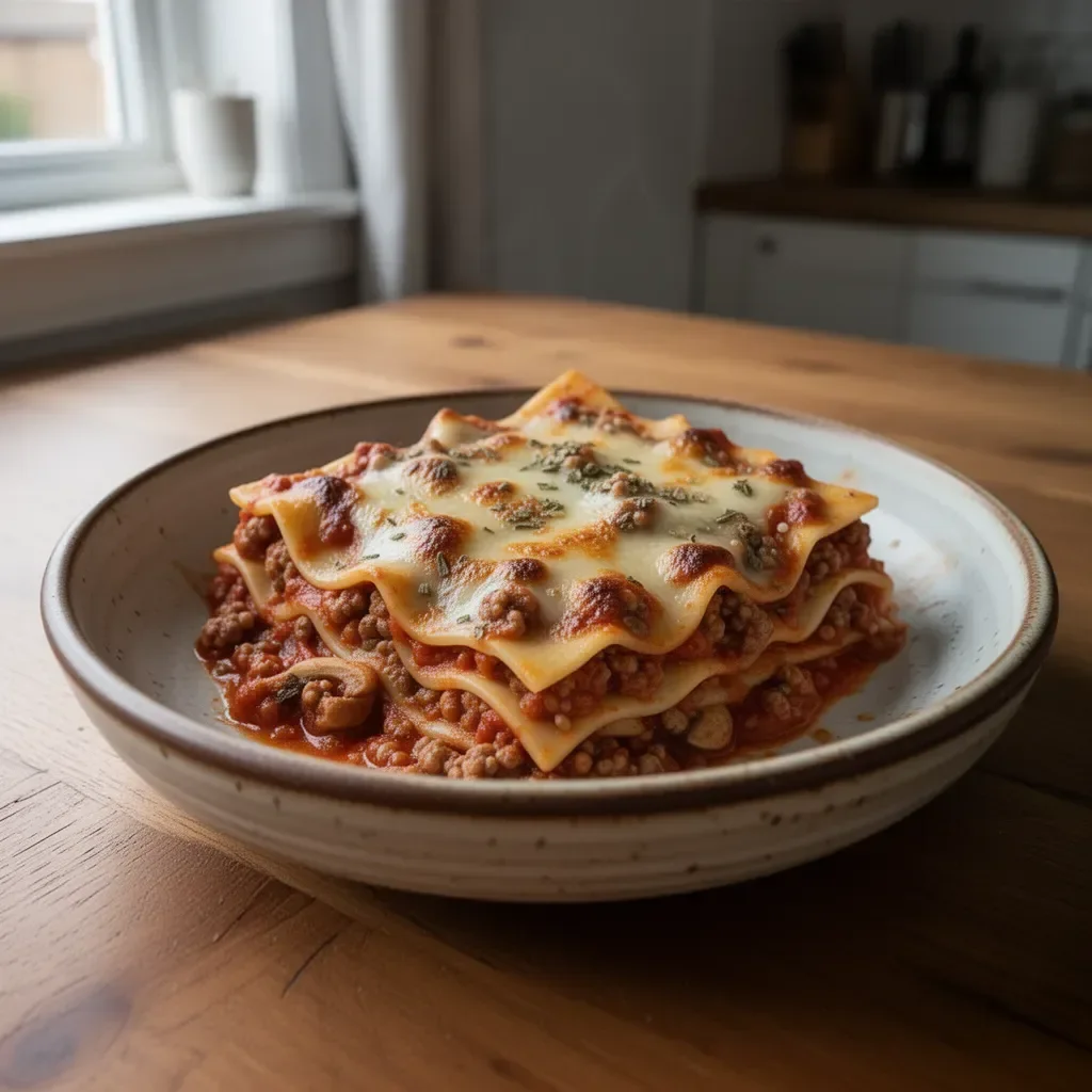 Lasagne im Slow Cooker mit frischen Zutaten und aromatischer Sauce
