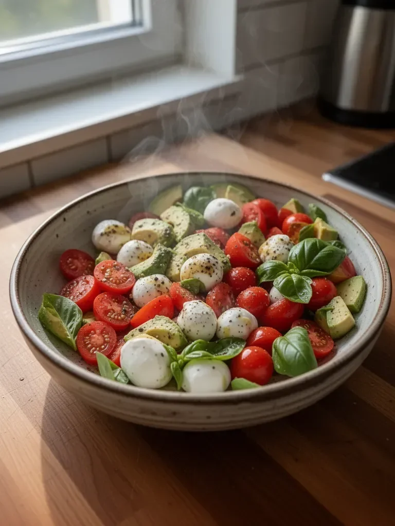 Leichte Avocado-Caprese-Salat