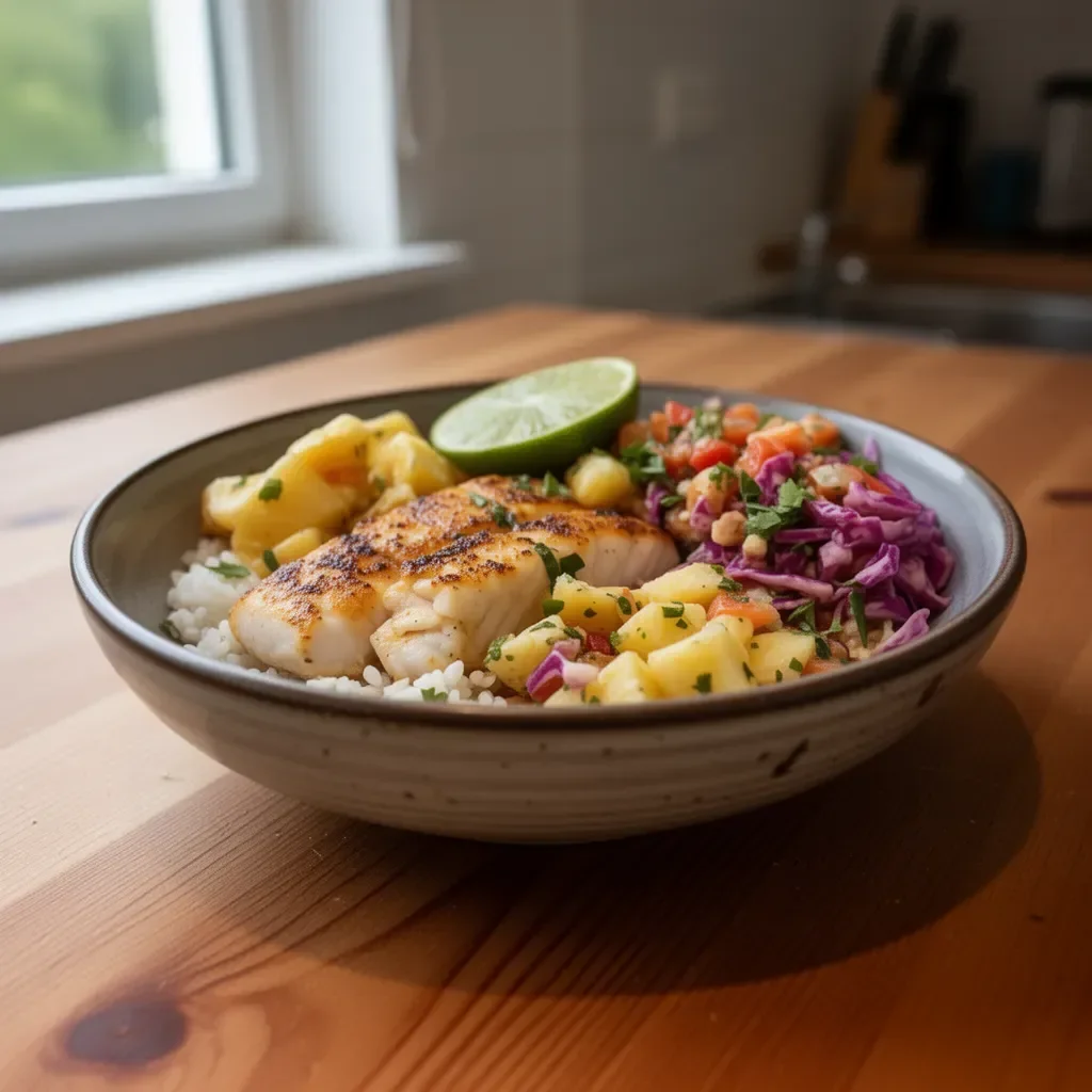 Low-Carb Fisch-Taco-Schalen mit frischem Fisch und Gemüse