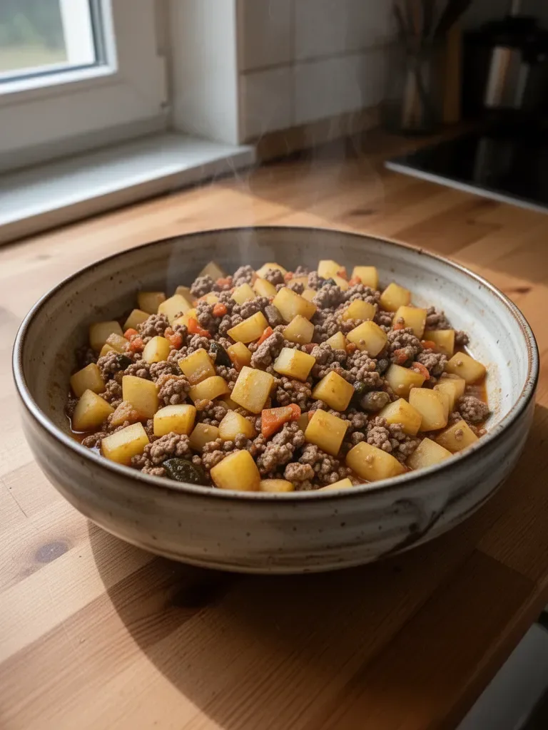 Mamas Picadillo mit Kartoffeln