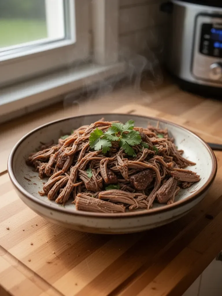Mexikanisches Barbacoa, zubereitet im Slow Cooker