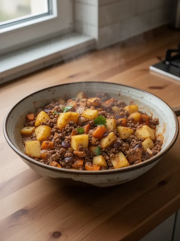 Mexikanisches Picadillo mit Kartoffeln