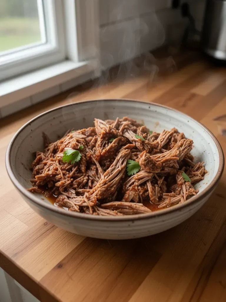 Mexikanisches zerrissenes Fleisch im Slow Cooker