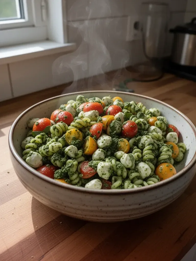 Nudelsalat mit Kale-Pesto