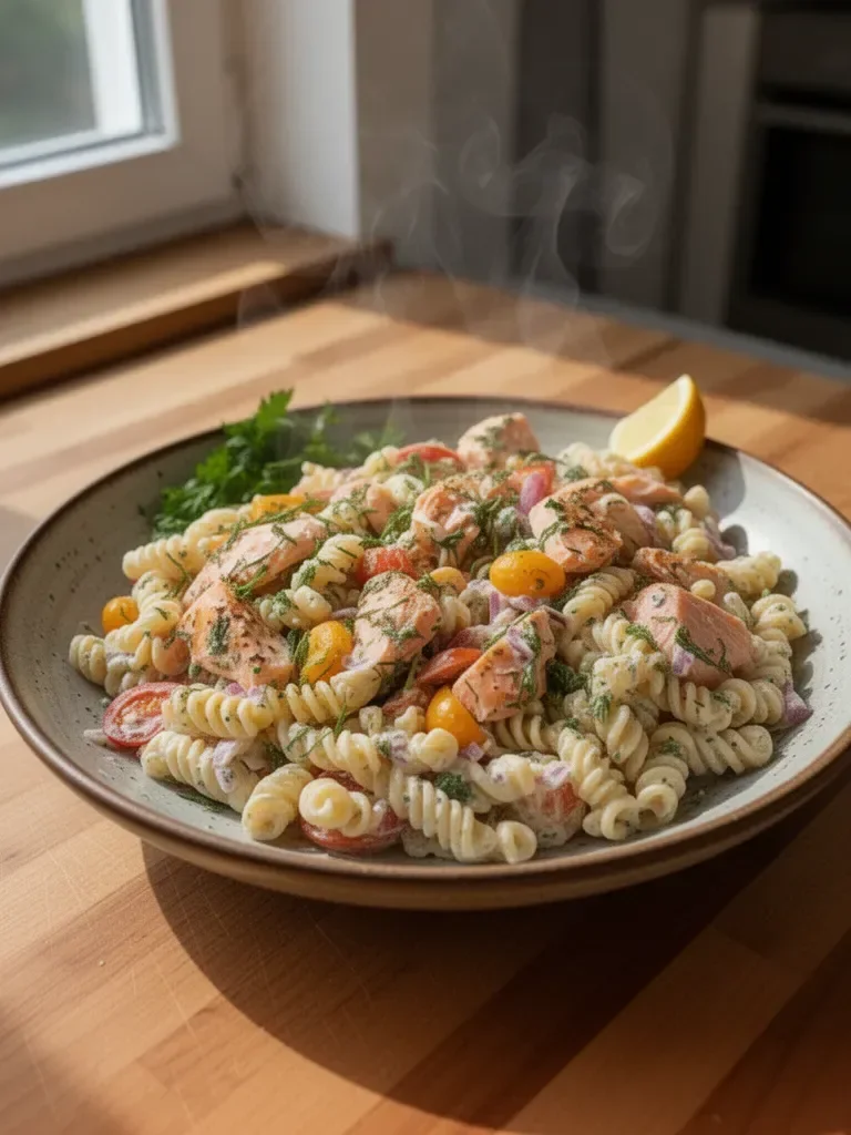 Nudelsalat mit Lachs