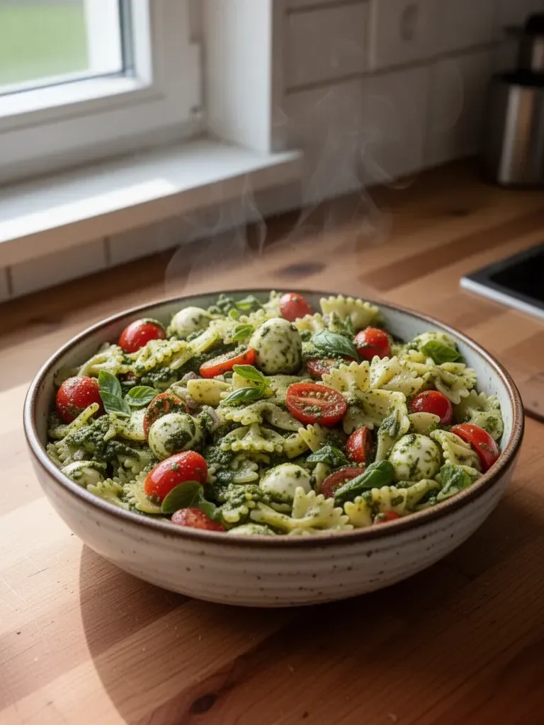 Nudelsalat mit Pesto