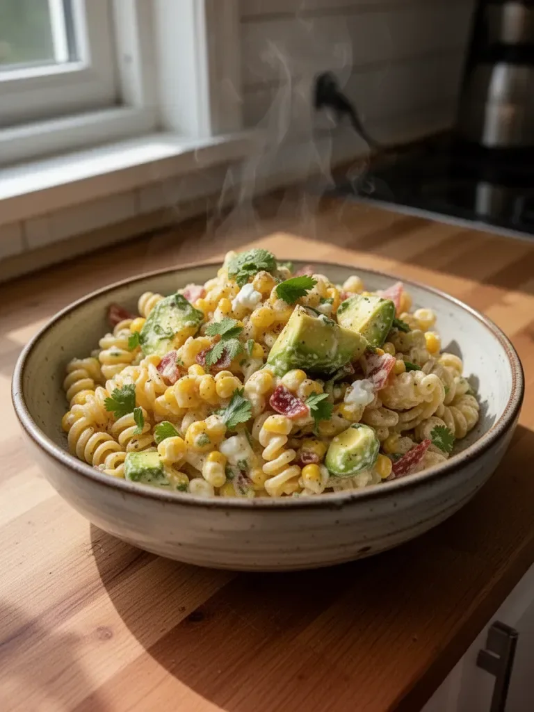Pasta-Salat mit Straßenmais