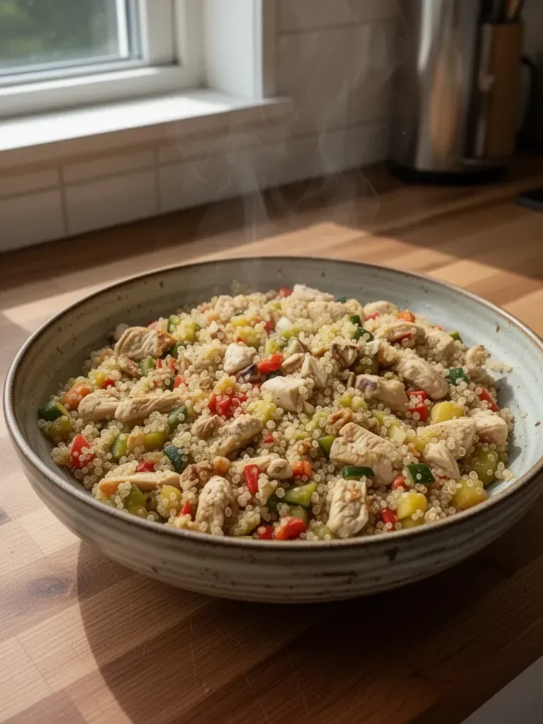 Quinoa mit Hähnchen und Gemüse