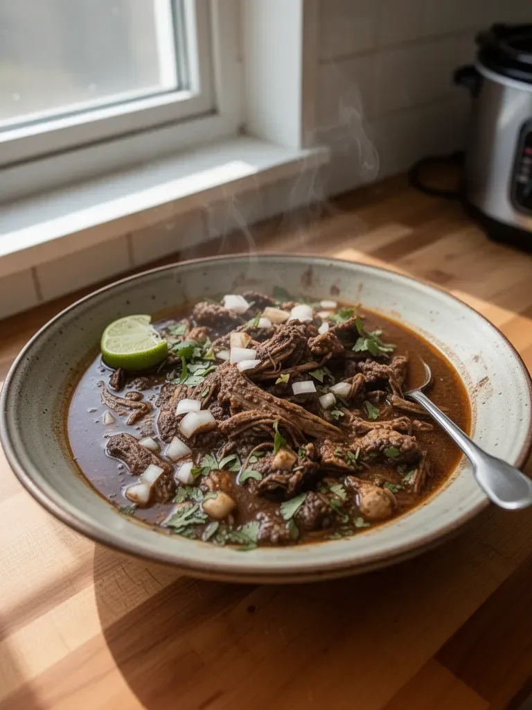 Rinder-Birria aus dem Crockpot