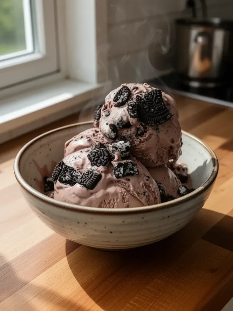 Schokoladeneis mit Mini Oreos