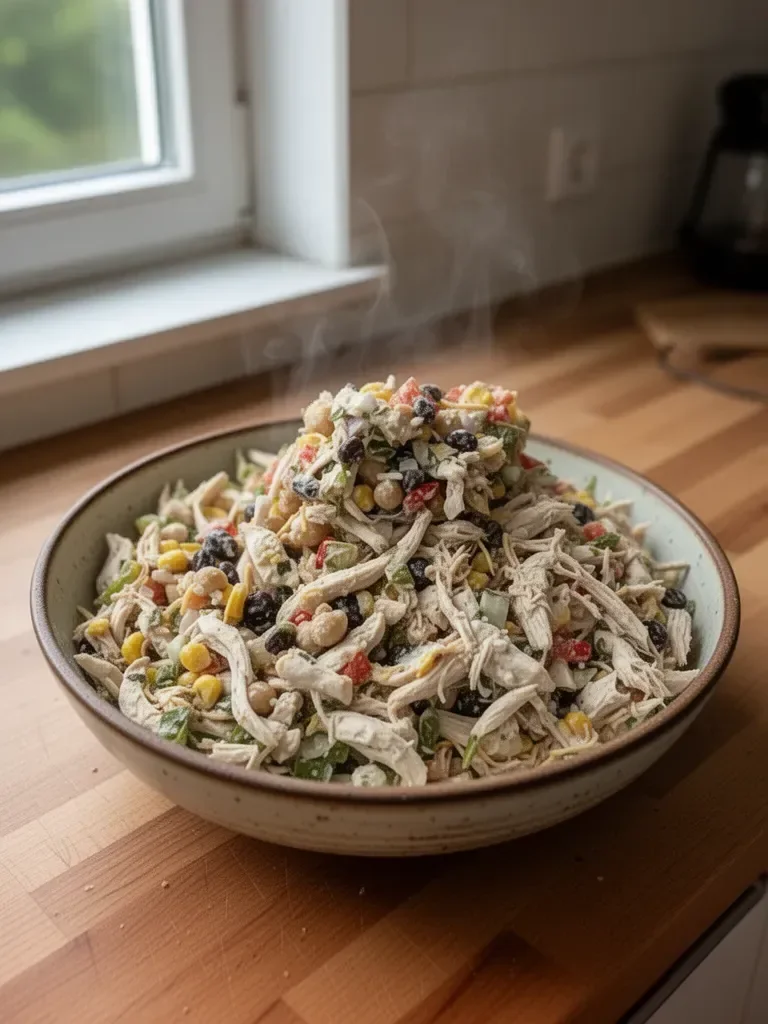 Südwestliche zerrissene Hähnchensalat