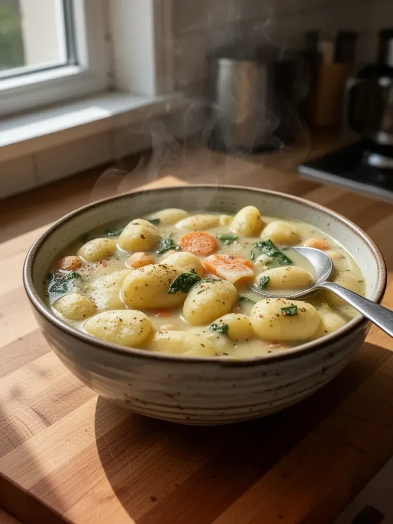 Vegane Gnocchi-Suppe