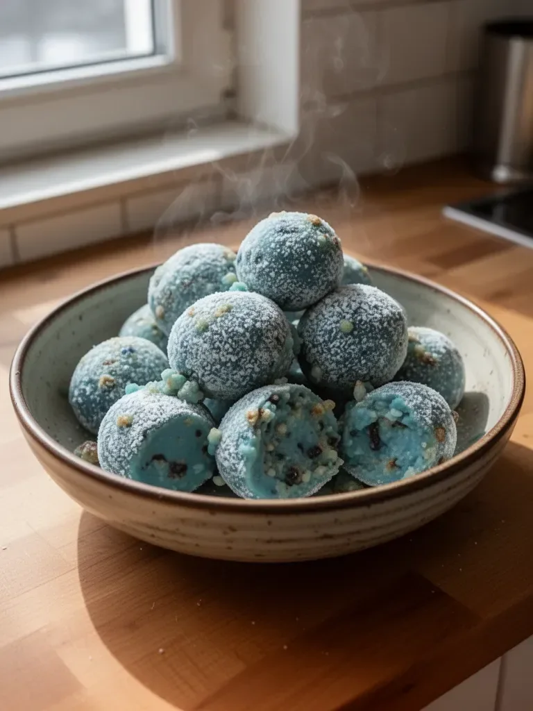 Blaue Weihnachtspralinen