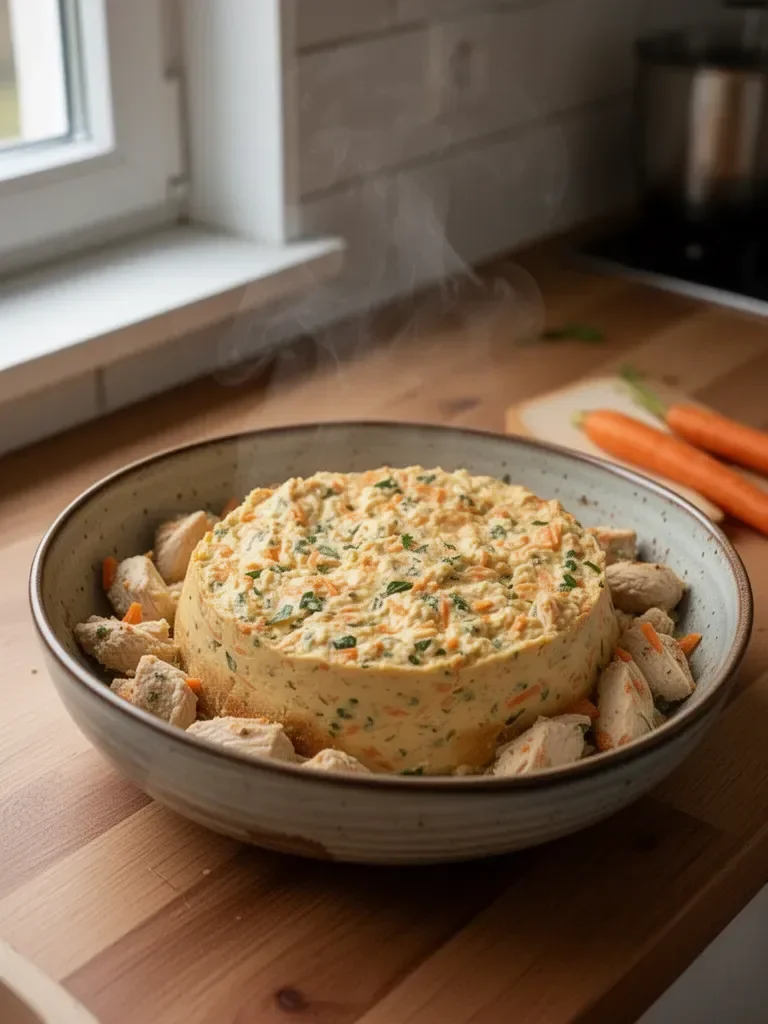 Cremige Hähnchenpastete mit Karotte