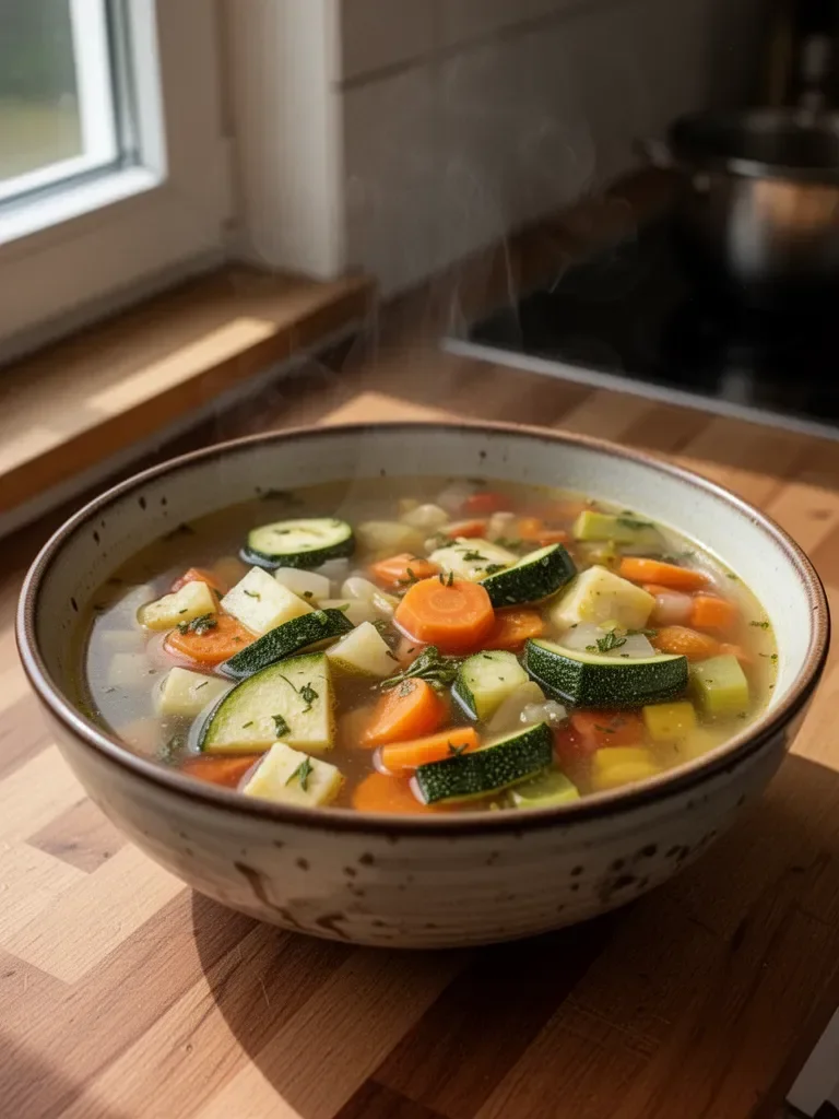 Gemüsesuppe mit Zucchini