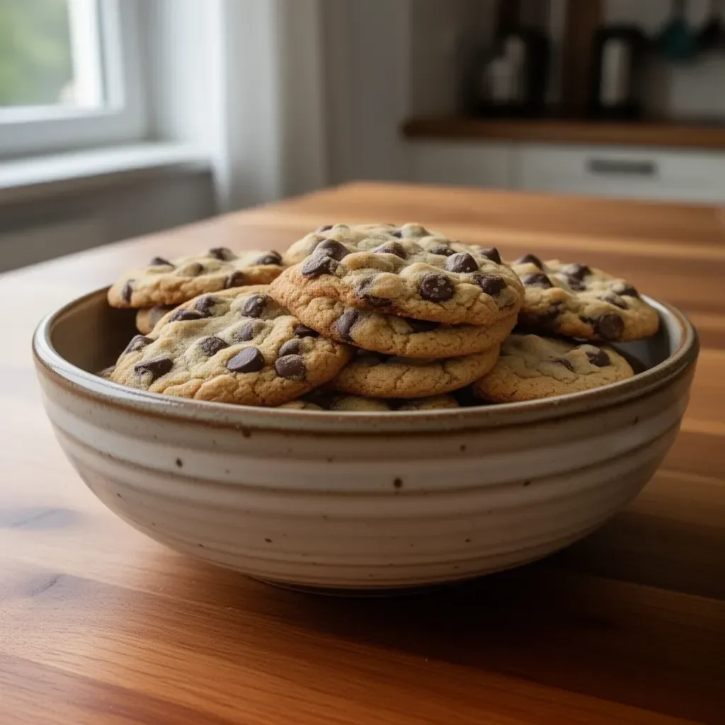 Hausgemachte Keks-Cookies frisch aus dem Ofen