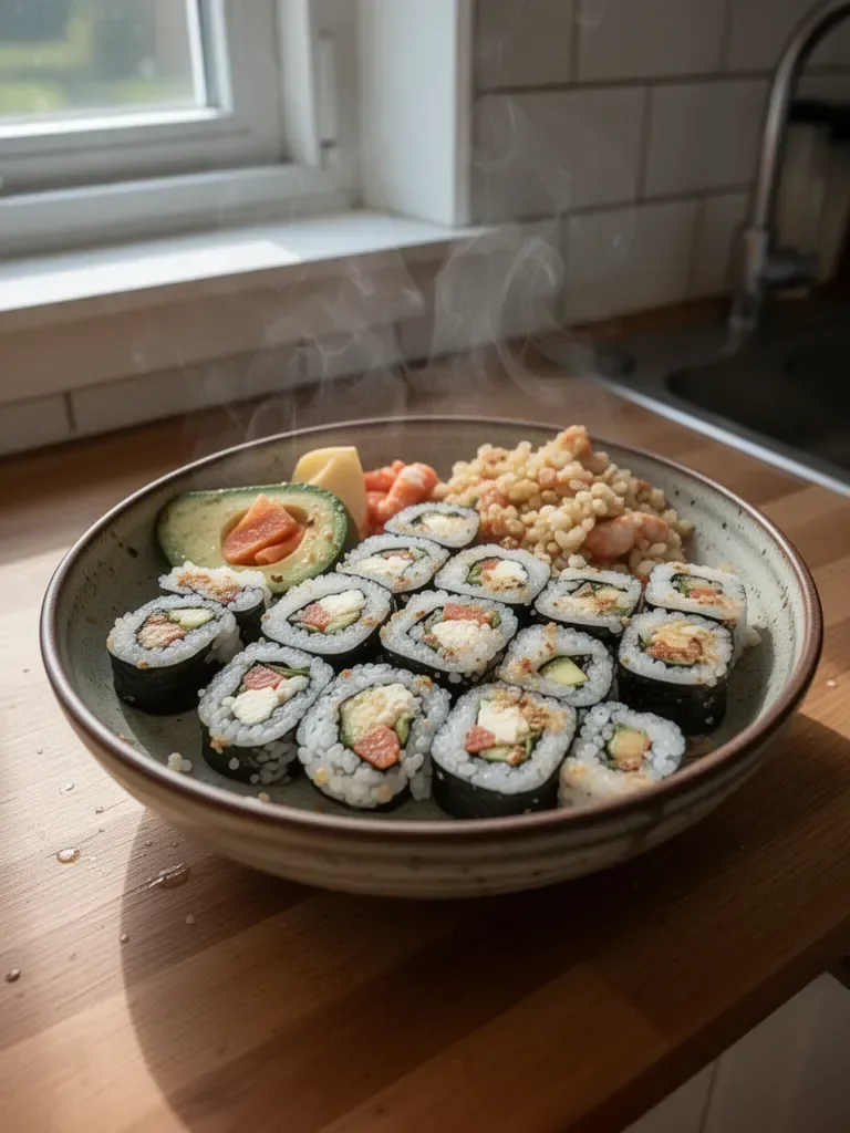 Hausgemachte Sushis