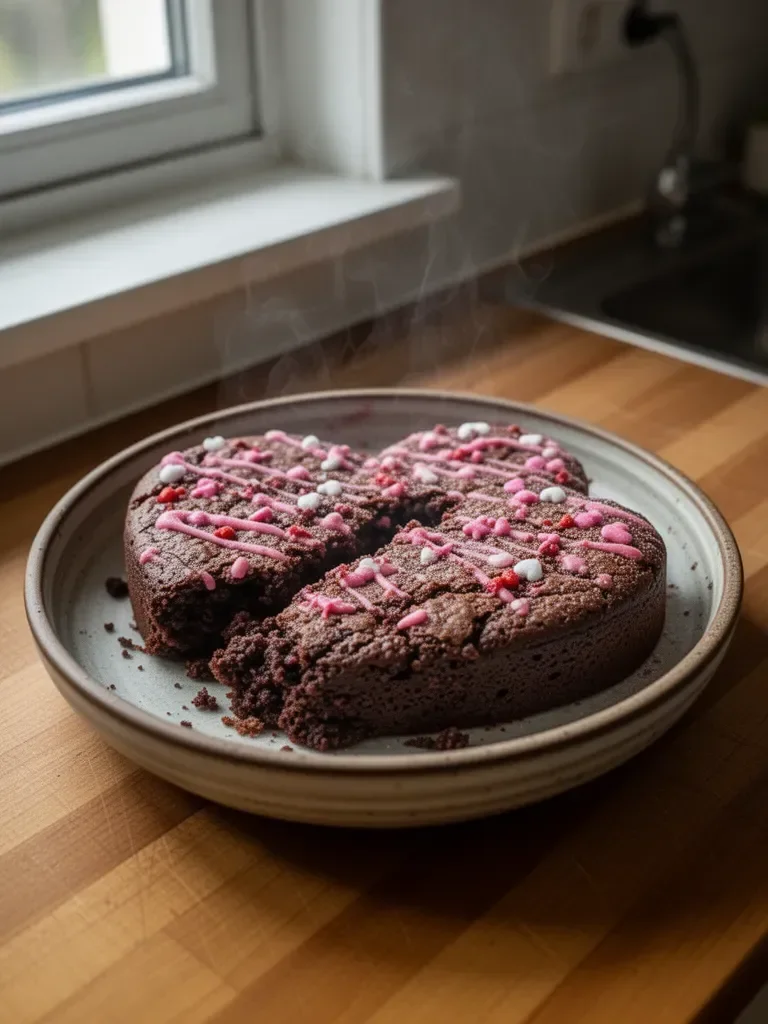 Herzförmige Brownies